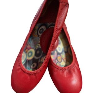 Born Red Leather Flats
